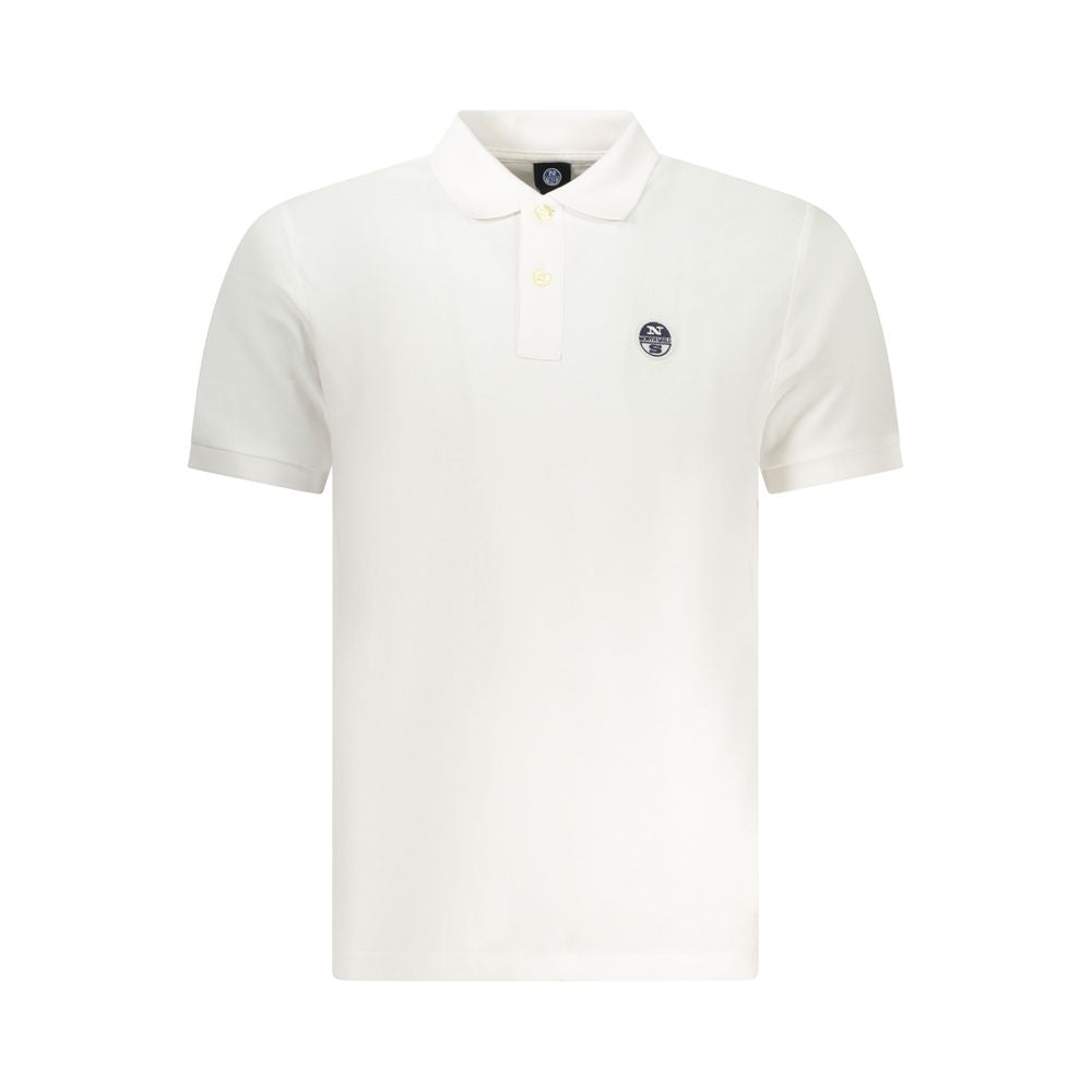 North Sails White Cotton Men's Polo Shirt - Timeless Elegance