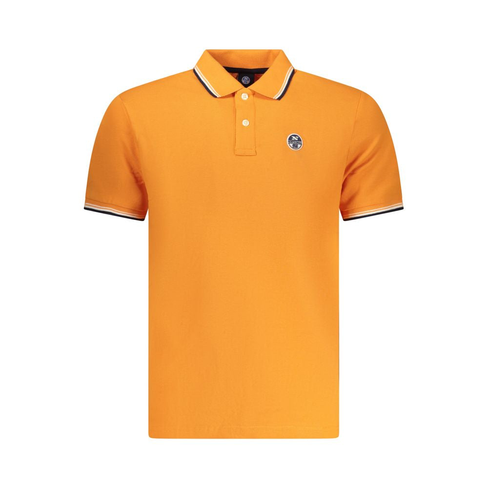 North Sails Arancione Cotton Men Polo Shirt