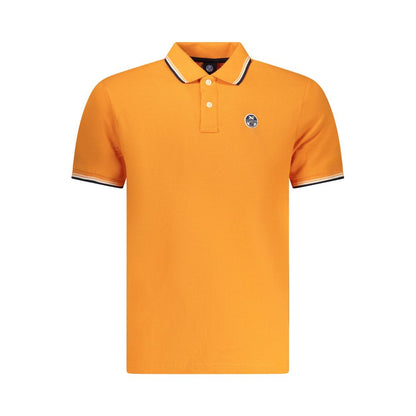 North Sails Arancione Cotton Men Polo Shirt