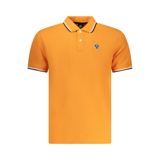 North Sails Arancione Cotton Men Polo Shirt