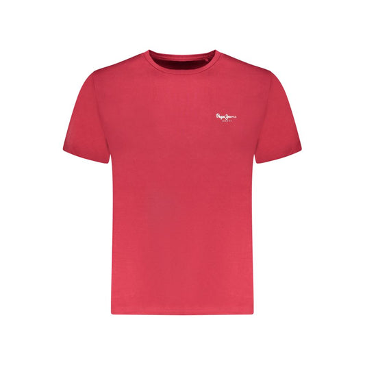 Pepe Jeans Red Cotton Sportswear Short-Sleeved T-Shirt