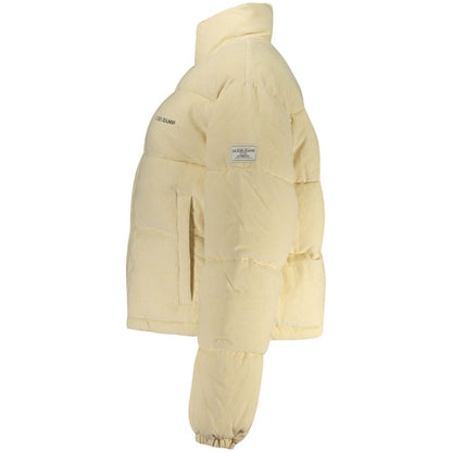 Guess Jeans Beige Polyester Full-Length Jacket
