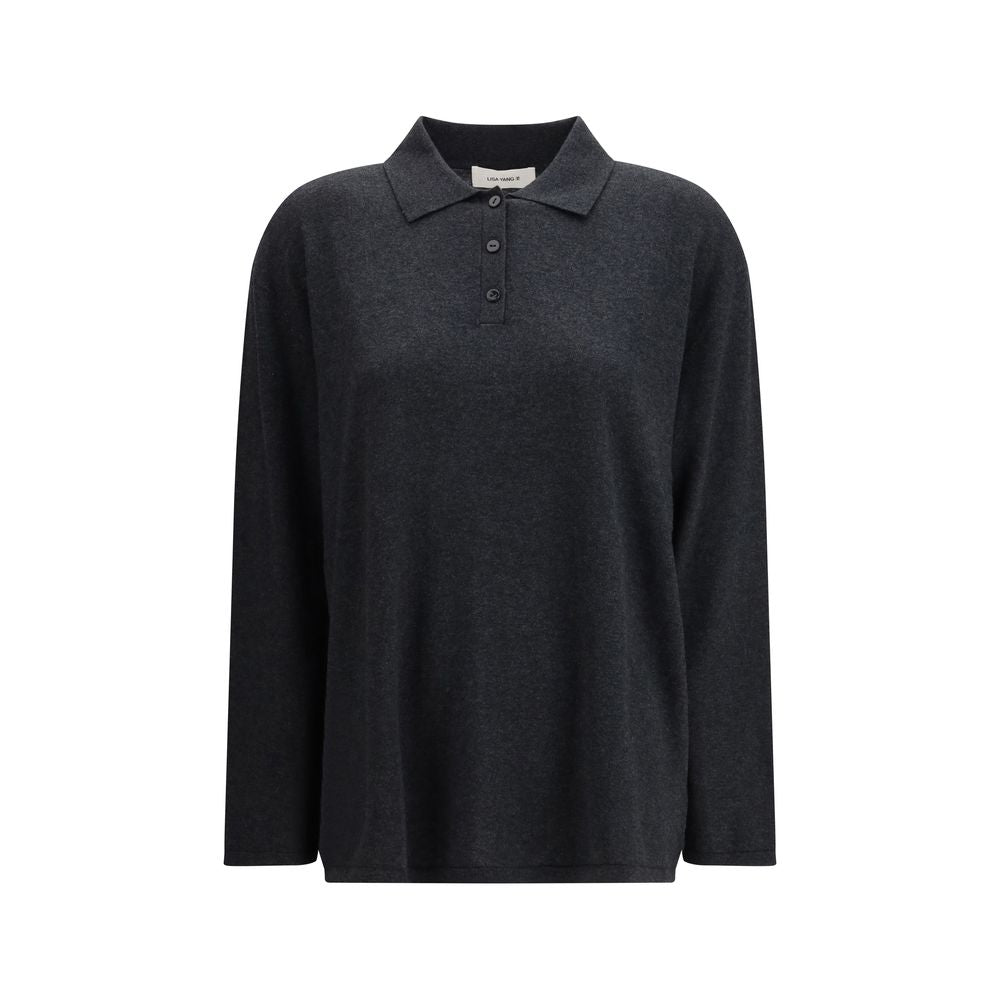 Lisa Yang Gray Cotton Sweatshirt - Caisa Sweater