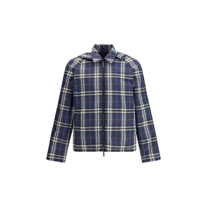 Burberry Blue Reversible Check Lightweight Jacket