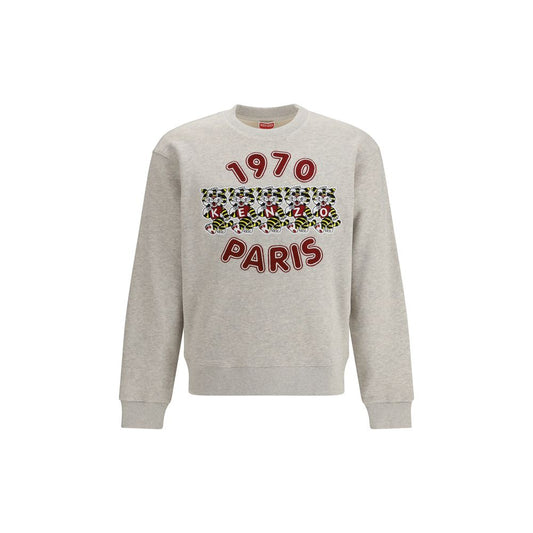 Kenzo Gray Cotton Sweatshirt - Wild Tiger Edition