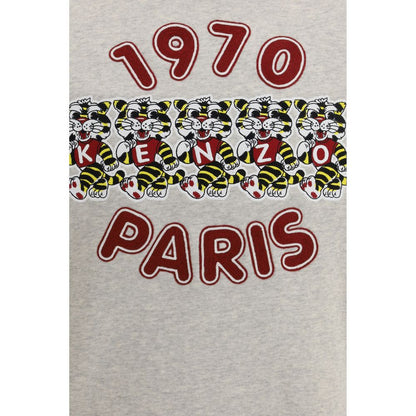 Kenzo Gray Cotton Sweatshirt - Wild Tiger Edition