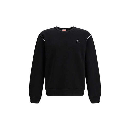 Kenzo Black Cotton Sweatshirt - Boke Flower 2.0 Embroidery