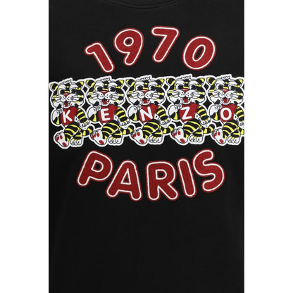 Kenzo Black Cotton Sweatshirt - Wild Tiger Embroidery