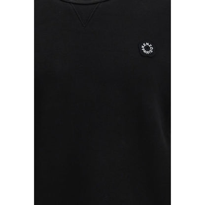 Kenzo Black Cotton Sweatshirt - Boke Flower 2.0 Embroidery