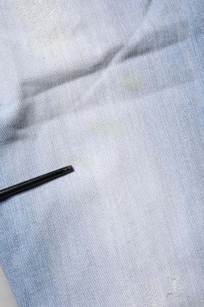 Dondup Light Blue Cotton Stretch Straight Denim Trouser Jeans