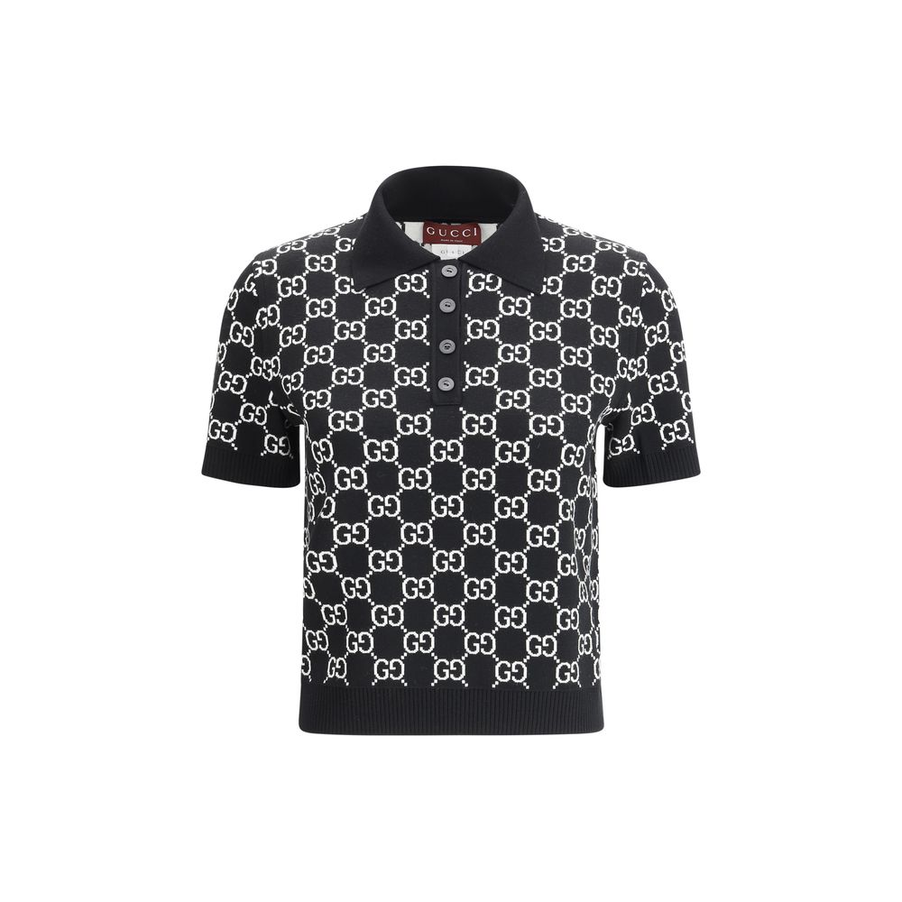 Gucci Black Wool GG Pattern Shirt