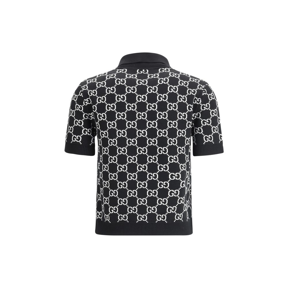 Gucci Black Wool GG Pattern Shirt