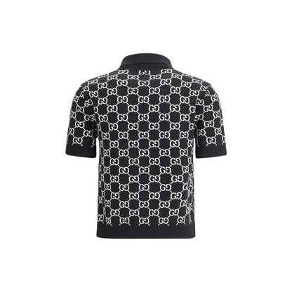 Gucci Black Wool GG Pattern Shirt