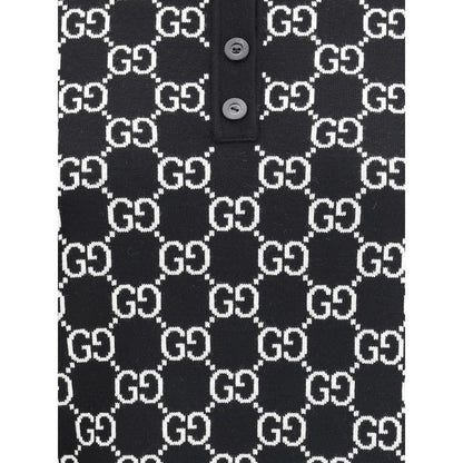 Gucci Black Wool GG Pattern Shirt