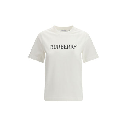 Burberry White Cotton Logo T-Shirt