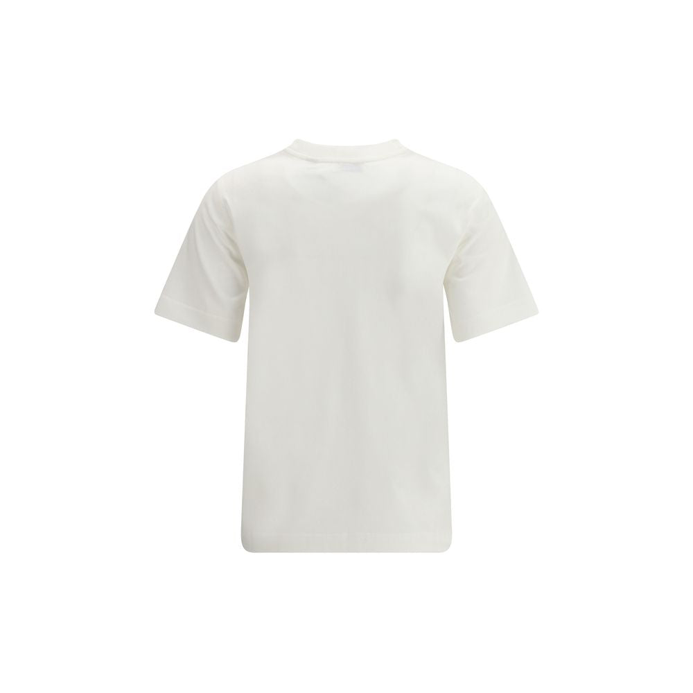 Burberry White Cotton Logo T-Shirt