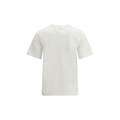 Burberry White Cotton Logo T-Shirt