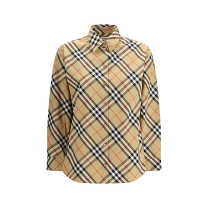 Burberry Check Beige Cotton Shirt