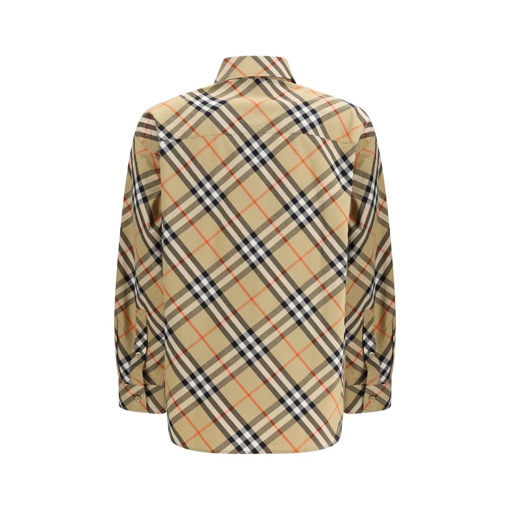 Burberry Check Beige Cotton Shirt