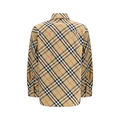 Burberry Check Beige Cotton Shirt