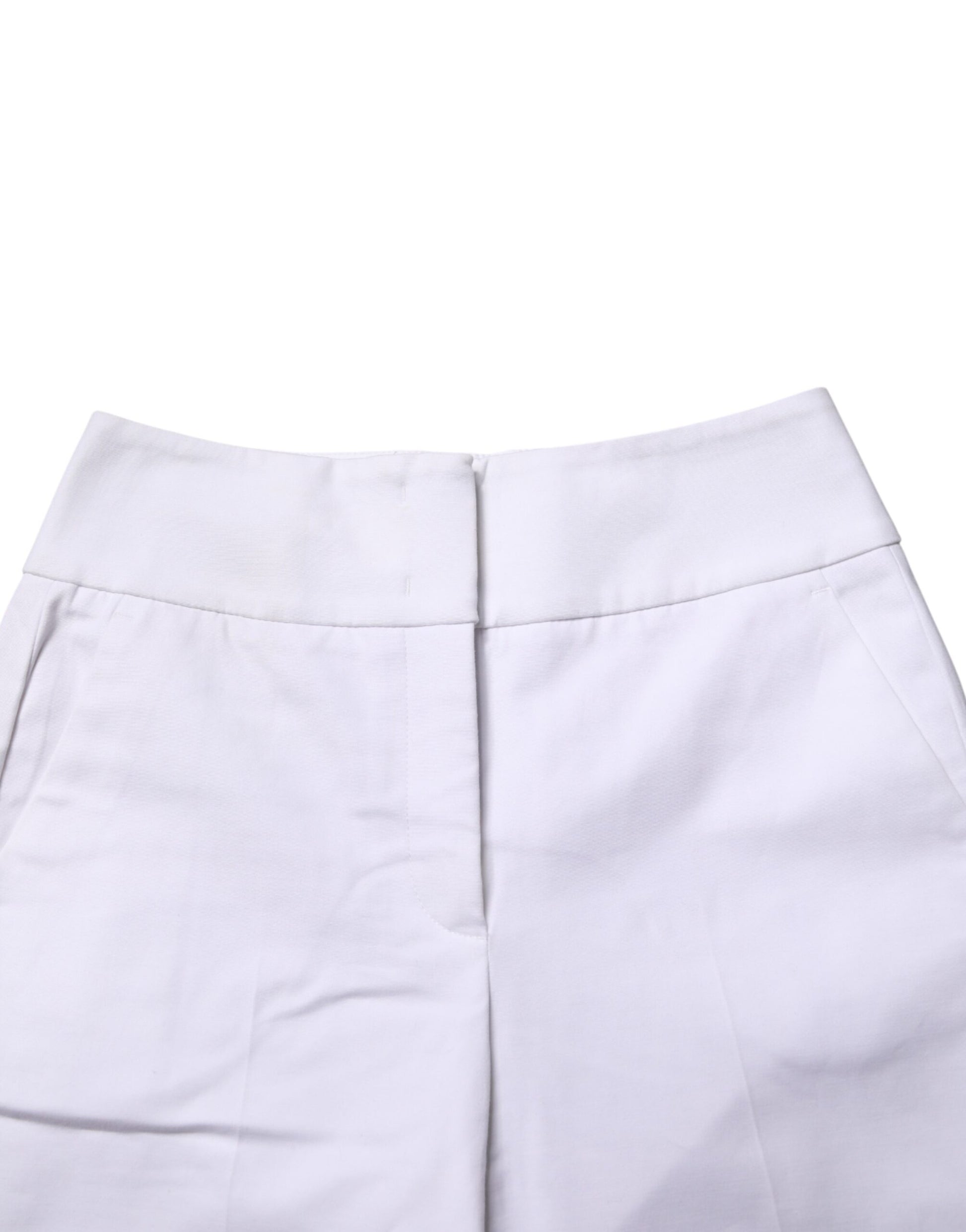 Peserico White High Waist Tapered Fit Chino Trouser Pants