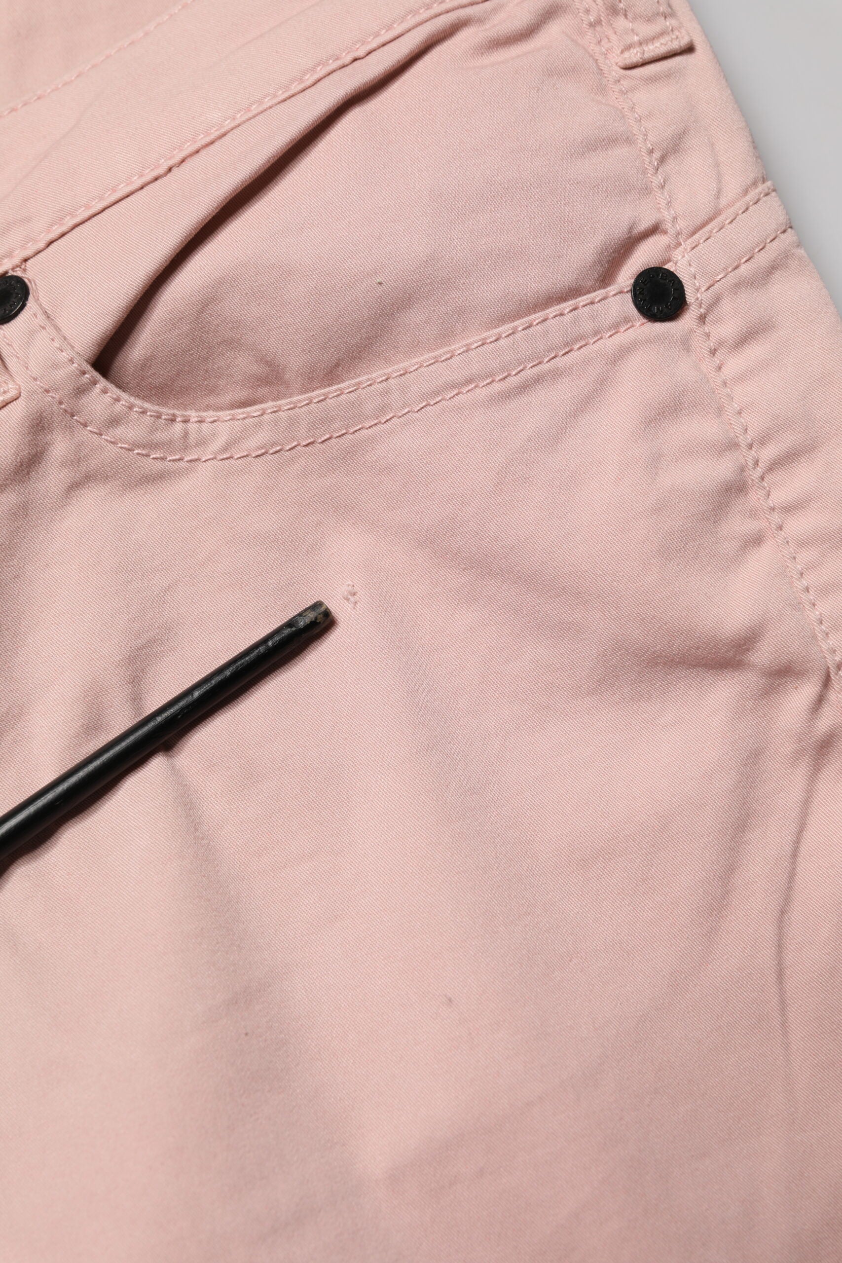 Ballantyne Light Pink Cotton Mid Waist Skinny Fit Denim Jeans