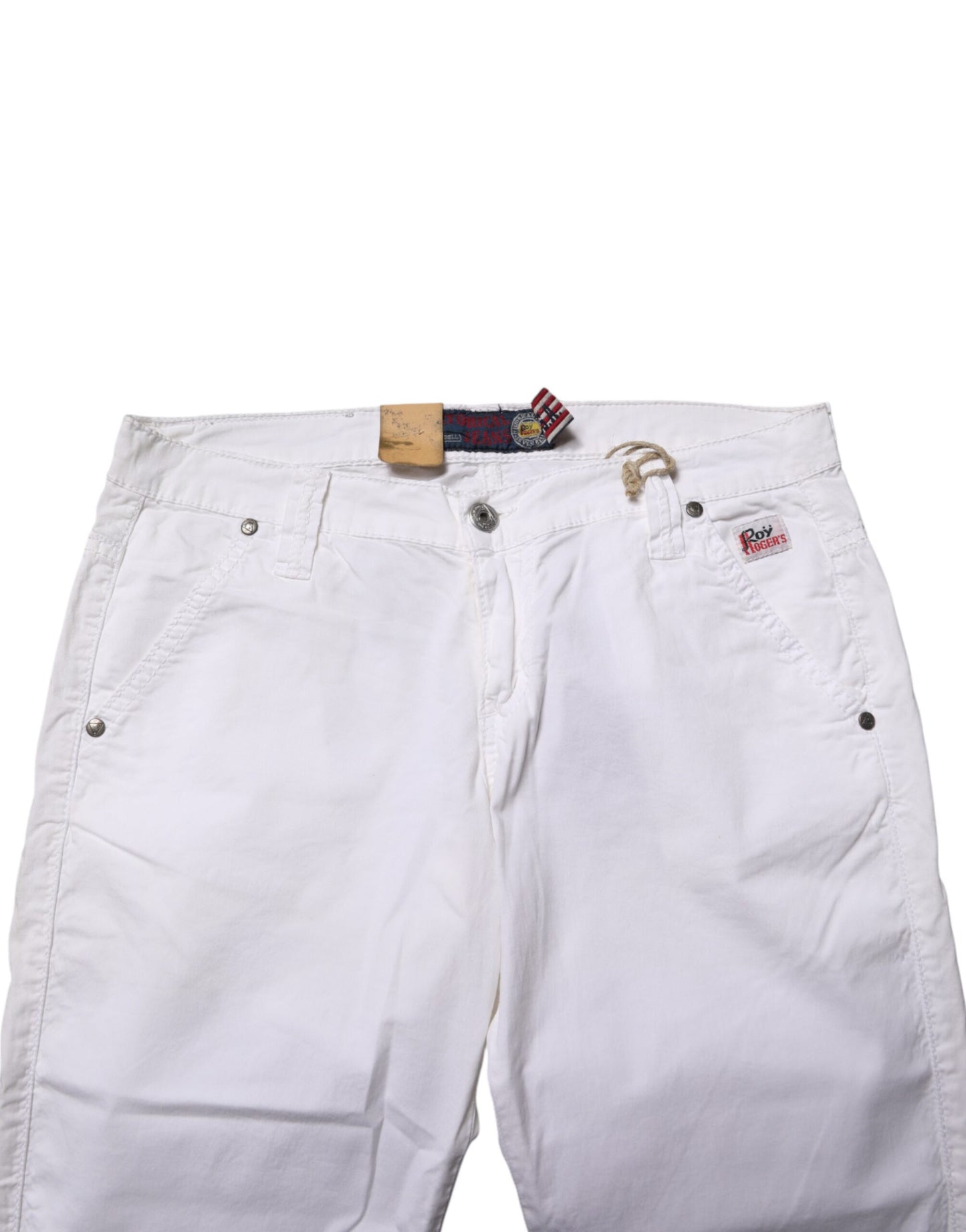 Roy Roger's White Low Waist Bootcut Flared Denim Trouser Jeans
