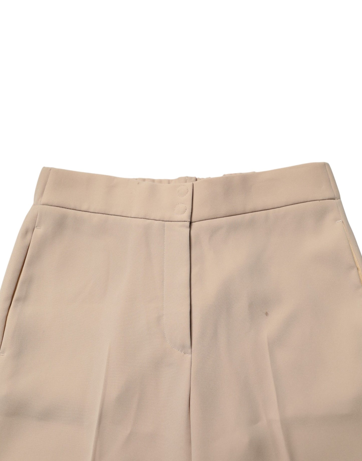 Emporio Armani Beige High Waist Straight Chino Trouser Pants