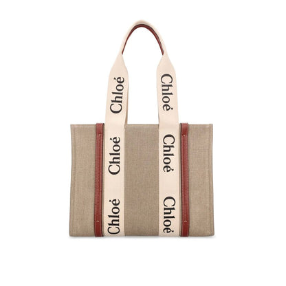 Chloé Beige Woody Tote Medium Bag