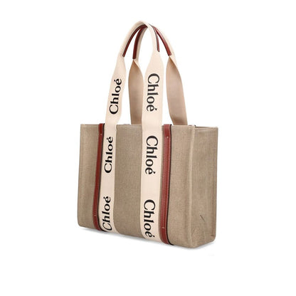 Chloé Beige Woody Tote Medium Bag