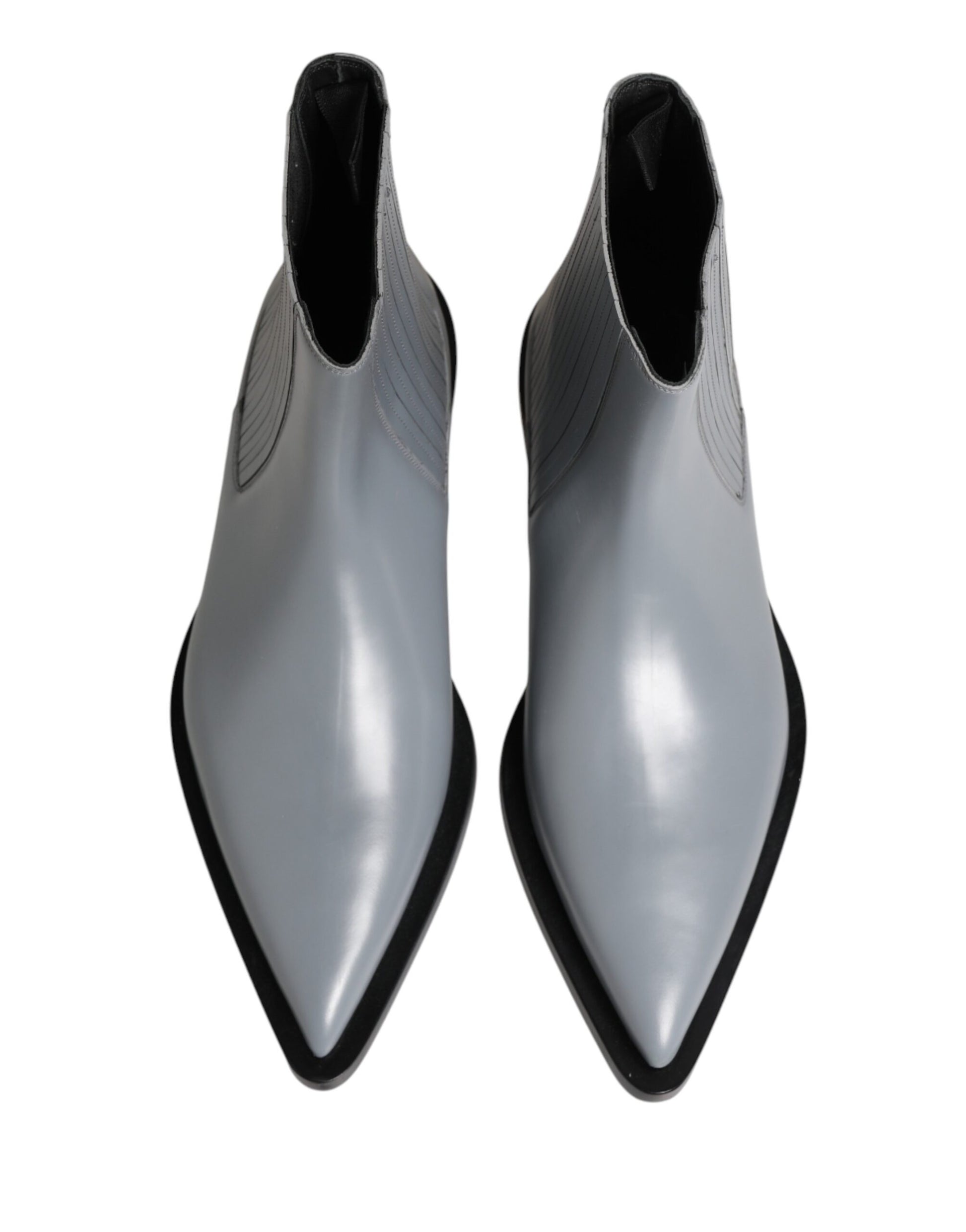 Dolce & Gabbana Light Gray Chelsea Short Ankle Boots