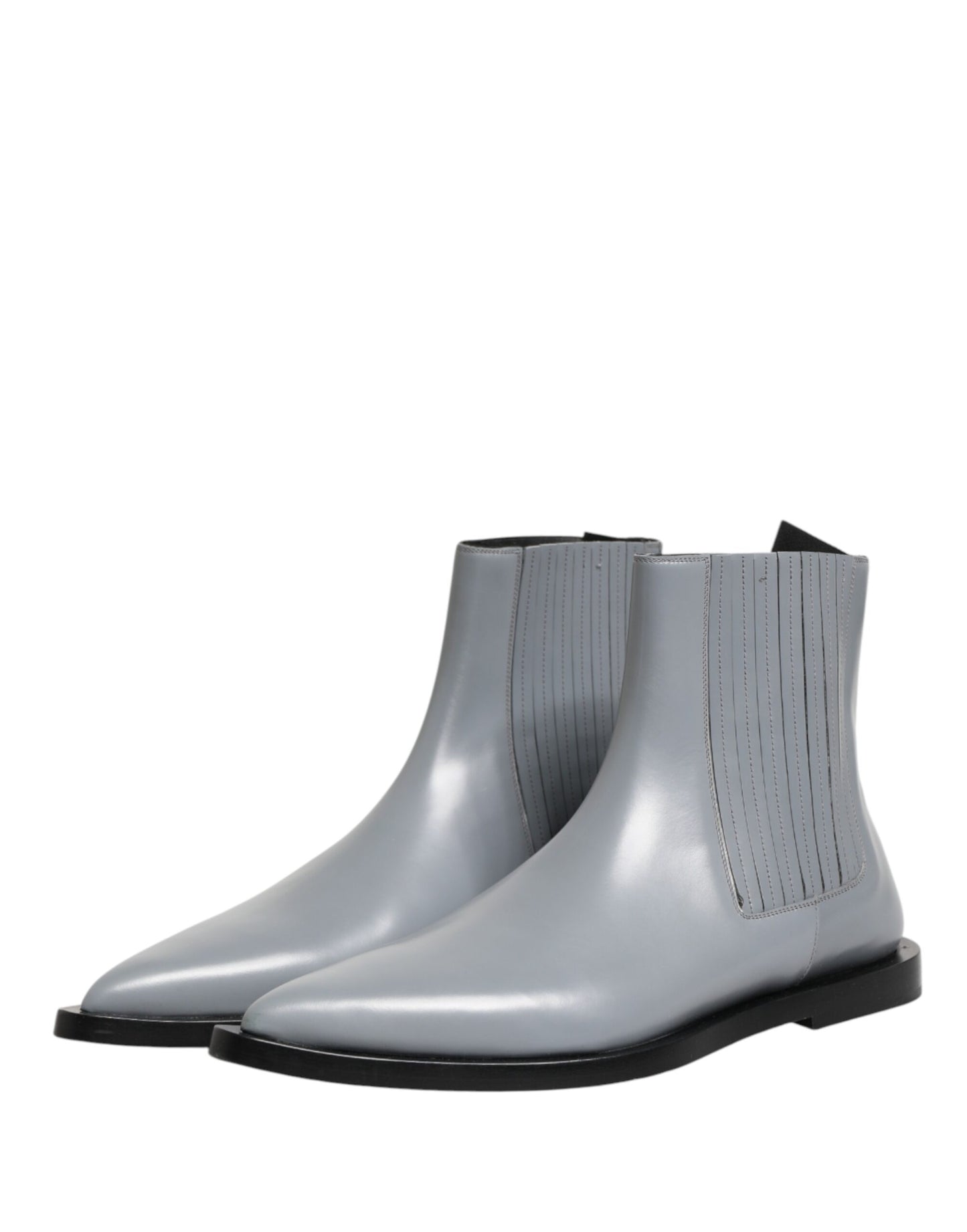 Dolce & Gabbana Light Gray Chelsea Short Ankle Boots