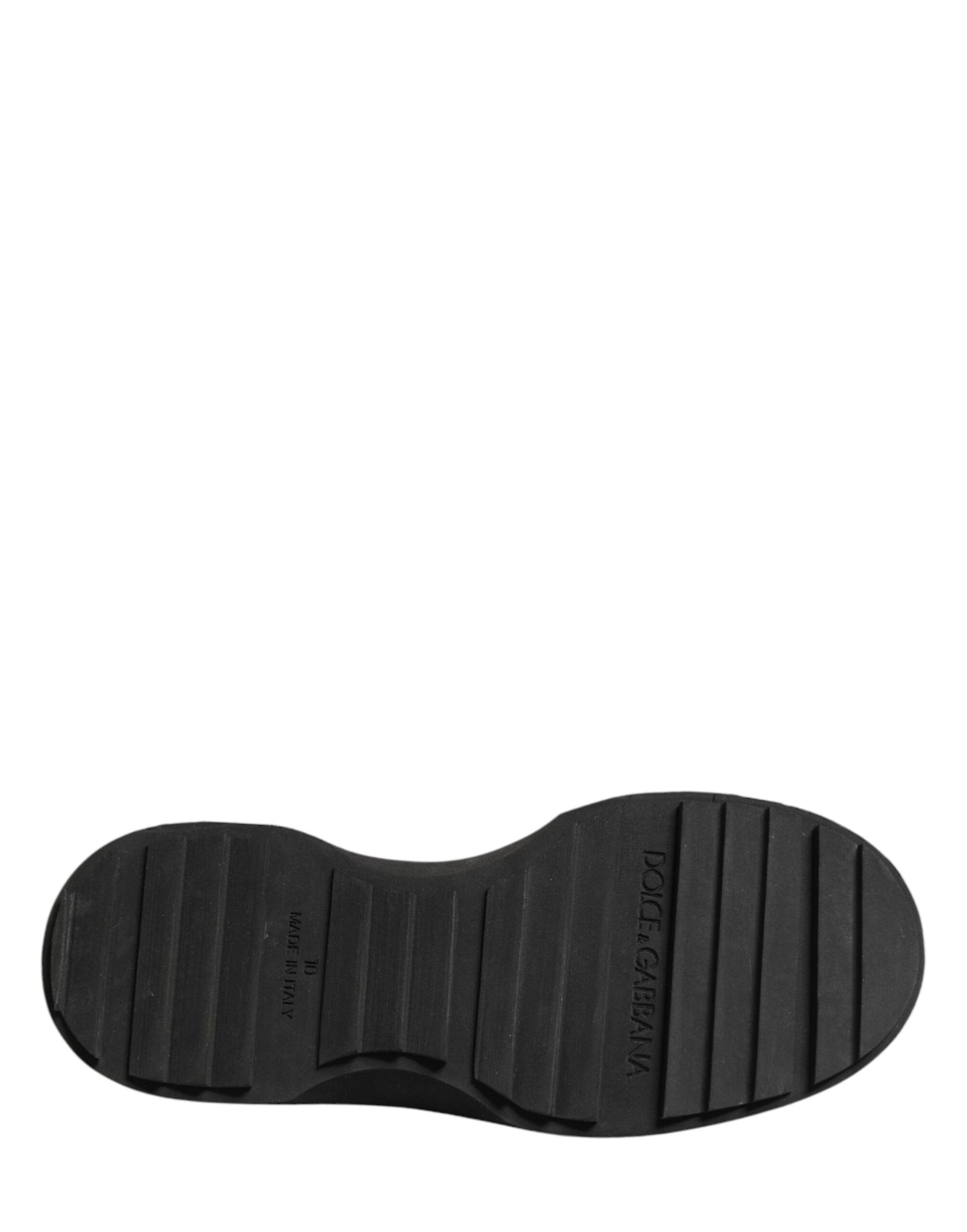 Dolce & Gabbana Black Leather DG Plaque Loafers