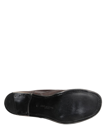 Dolce & Gabbana Brown Lace Up Short Ankle Boots for Men