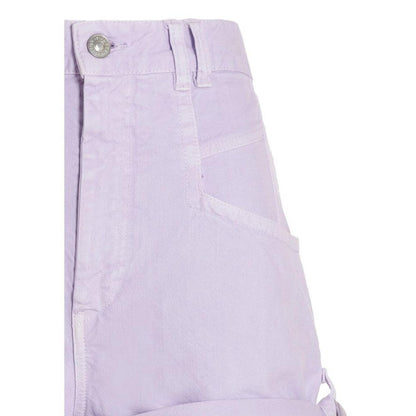 Isabel Marant Naesqui Lilac High Waisted Denim Shorts
