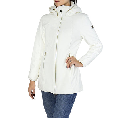 Yes Zee White Hooded Jacket for Women