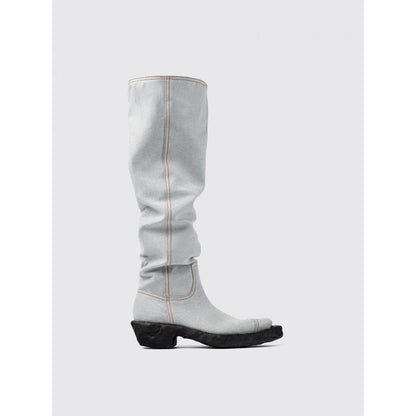 Camperlab Light Blue Denim And Rubber Heel Knee High Boots