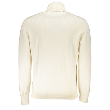 Hugo Boss White Cotton Turtleneck for Men