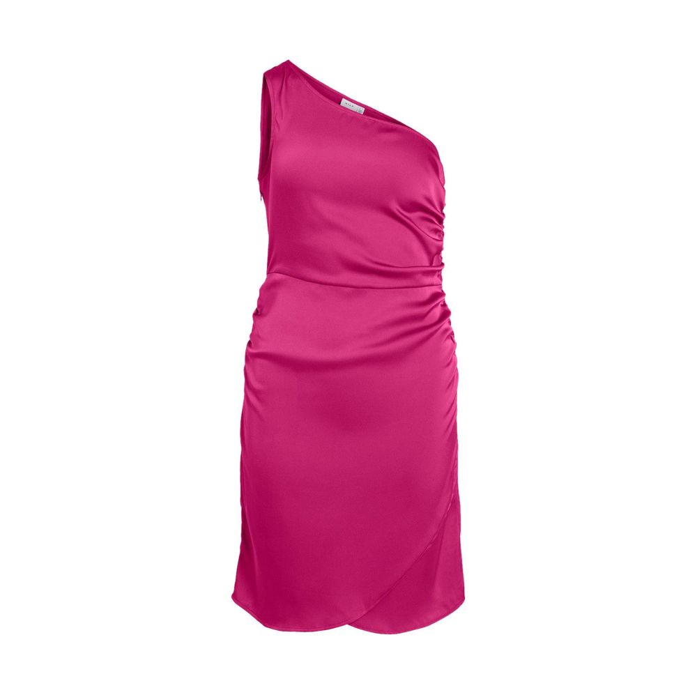 Vila Clothes Fuchsia Polyester Casual Dress