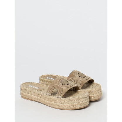 Versace Beige Jute Espadrilles for Women