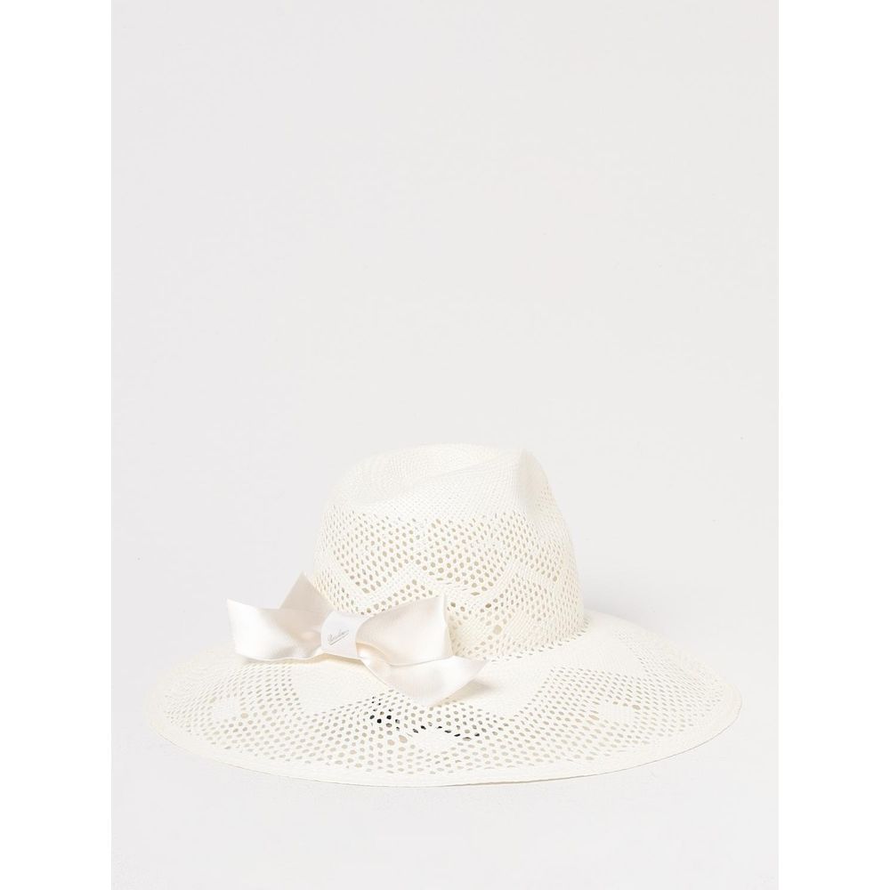 Borsalino White Paper Straw Sunhat for Women