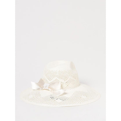 Borsalino White Paper Straw Sunhat for Women