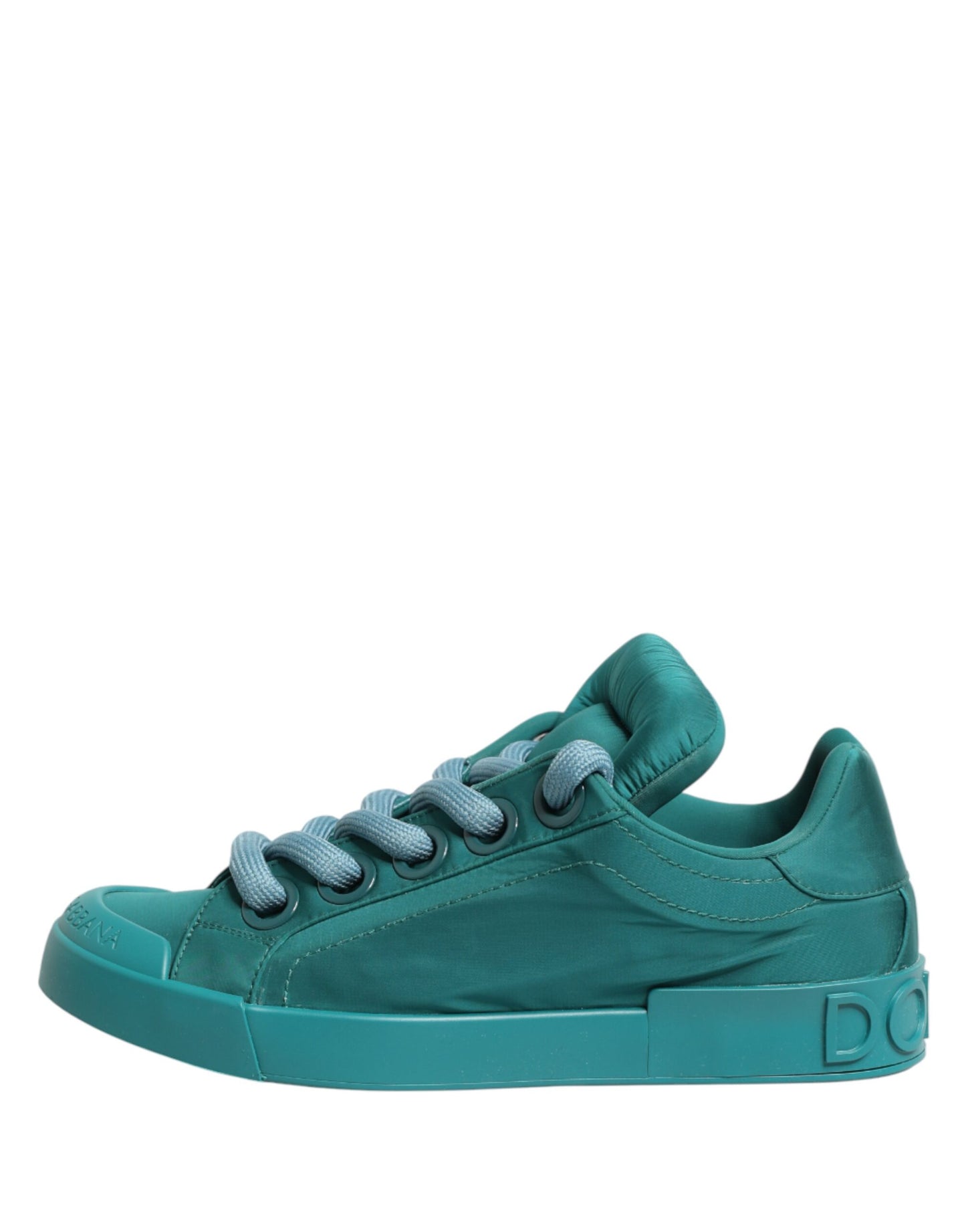 Dolce & Gabbana Teal Portofino Men Low Top Sneakers