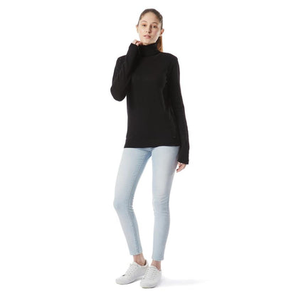 GAS Black Cotton Turtleneck Pullover