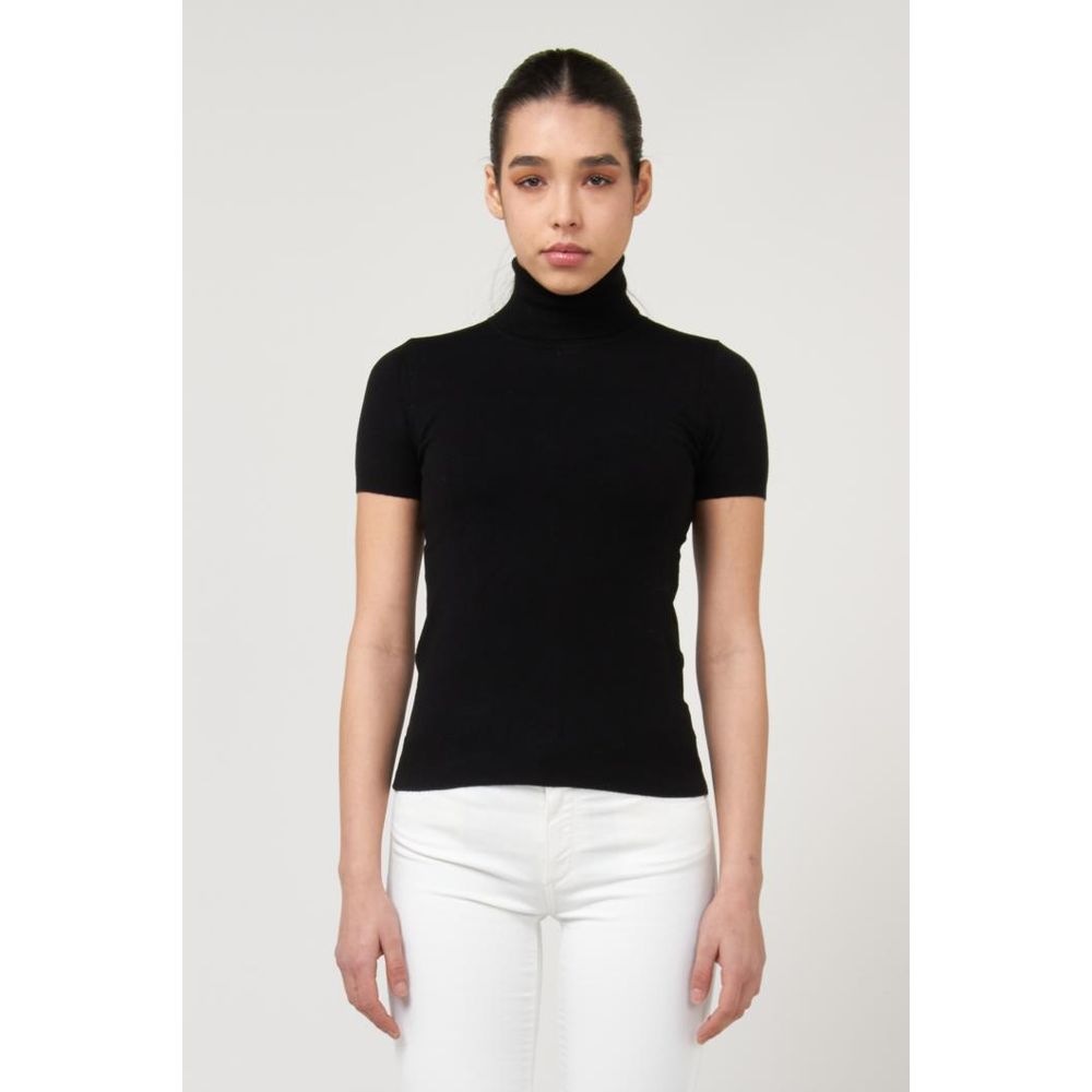 GAS Black Viscose Turtleneck