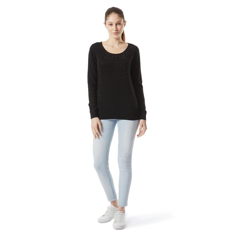 GAS Black Cotton Sweatshirt - Luxe Comfort Redefined