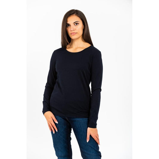 GAS Navy Blue Cotton Long Sleeve T-Shirt