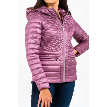 GAS Pink Polyester Parka - Stylish Rose Down Jacket