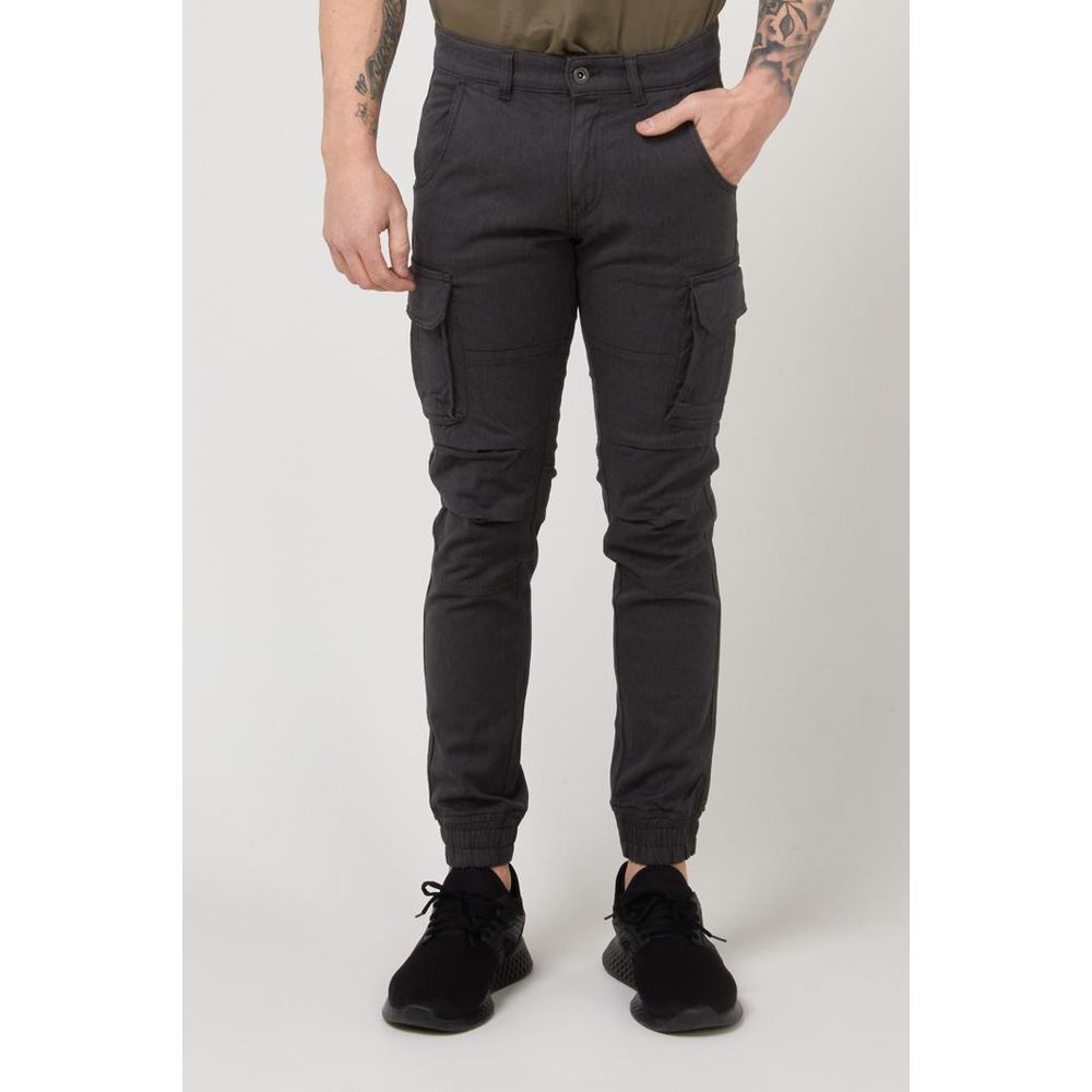 GAS Black Coffee Cotton Cargo Pants
