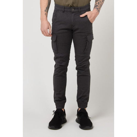 GAS Black Coffee Cotton Cargo Pants